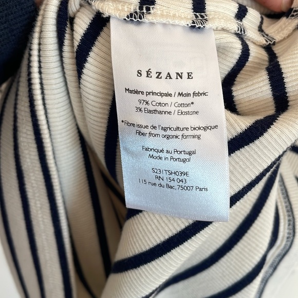 Sezane Ribbed Henley Tee - Picture 5 of 5